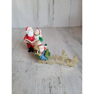Hallmark Vintage Mrs Ms Santa Claus play ornament Xmas set